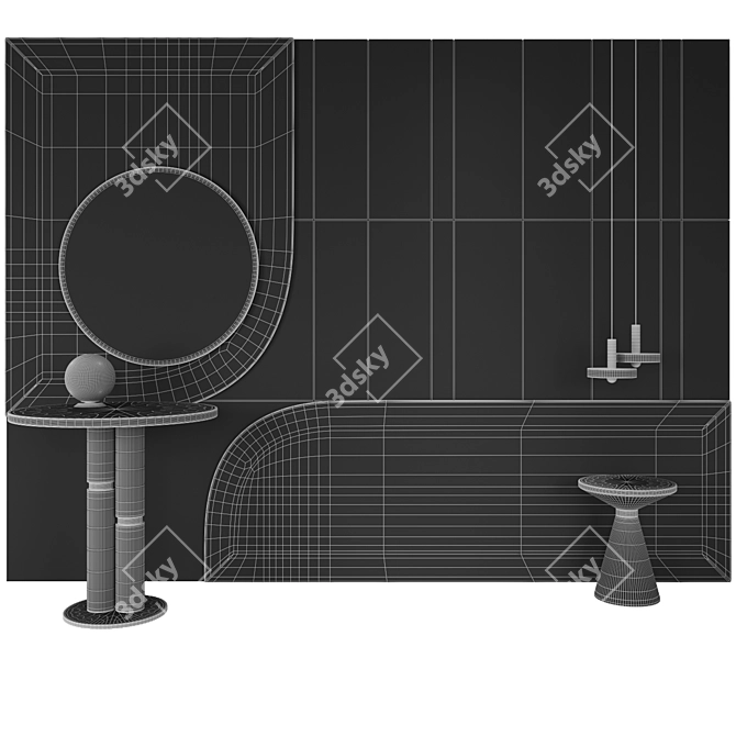 Decorative Wall Panel, Modern Design 3D model image 3