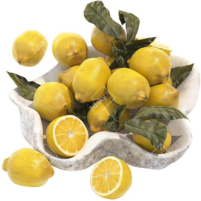 Citrus Sunshine Bowl Display 3D model image 1