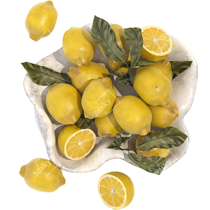 Citrus Sunshine Bowl Display 3D model image 2