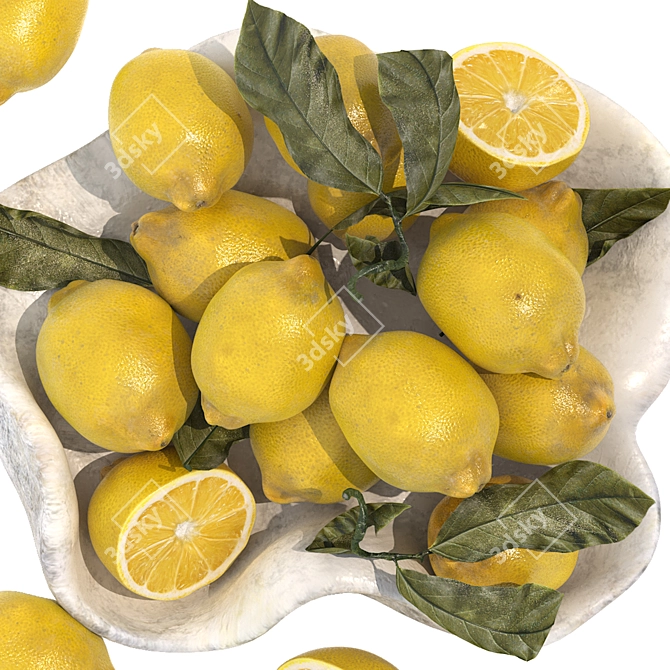 Citrus Sunshine Bowl Display 3D model image 3