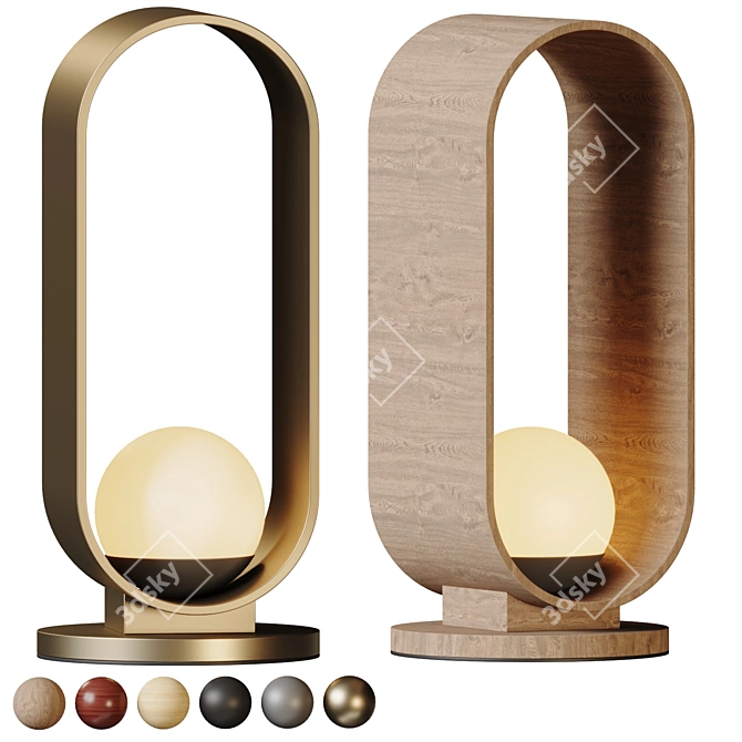 Elegant Minimalist Sfera Table Lamp 3D model image 1