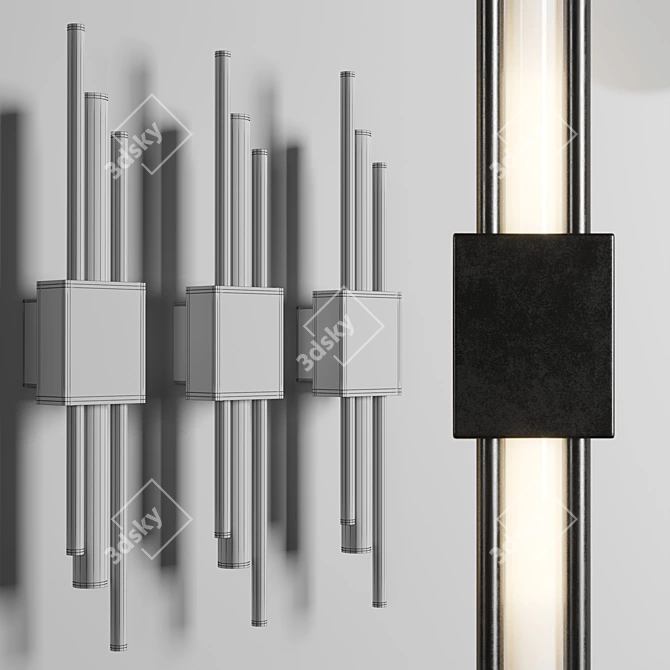 Sleek LED Wall Sconce 3D model image 5