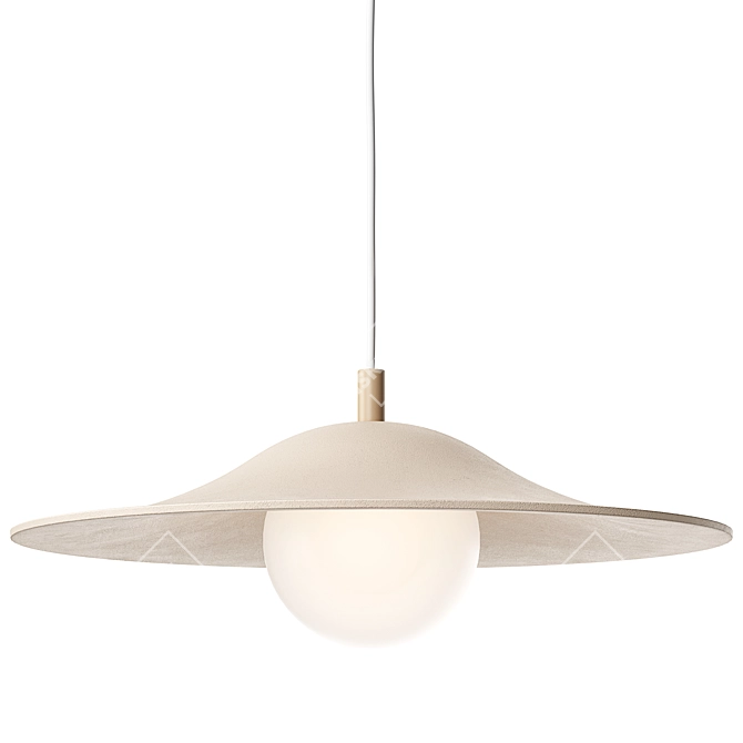 Orb Ceramic Pendant Lamp Fixture 3D model image 1