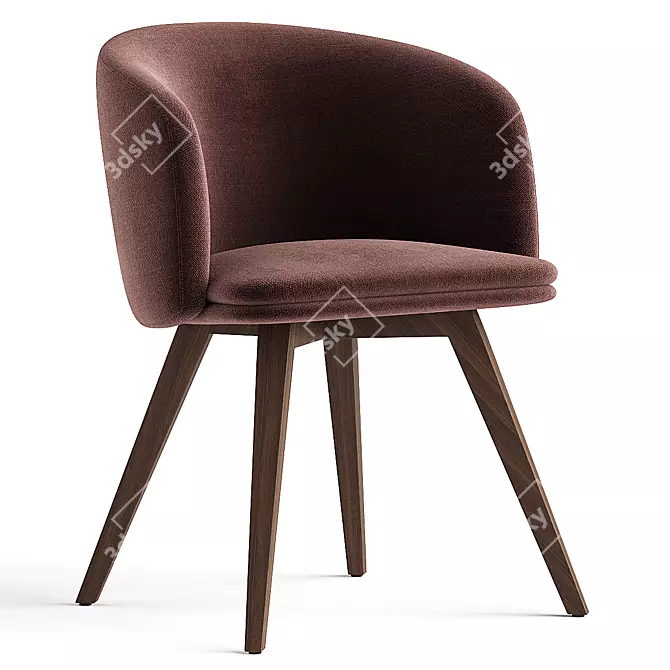 Spiegels ROSSINI Chair: Elegant Upholstered Design 3D model image 3