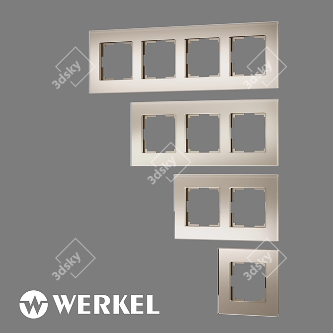 Werkel Senso Tempered Glass Frames 3D model image 1