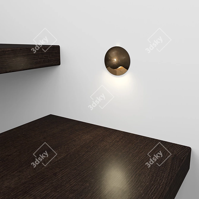 Modern LED Stair Step Light 3D model image 3