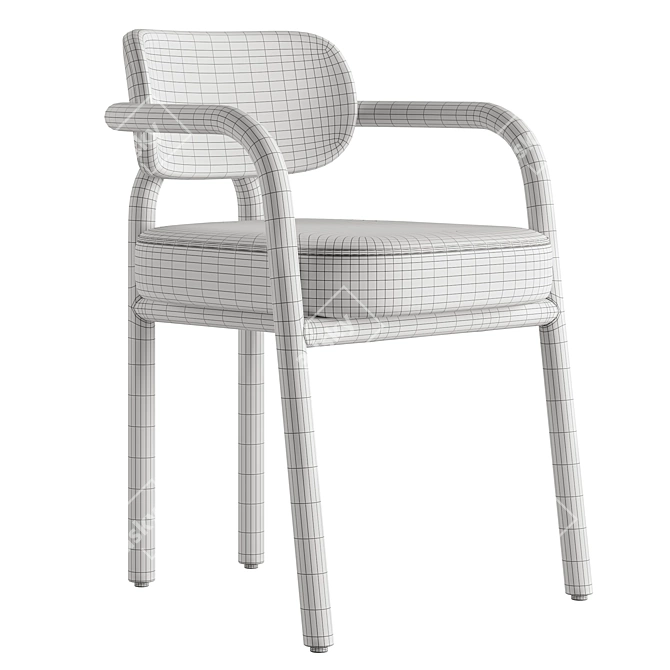 Nordic Rustic Melqui Chair 3D model image 5