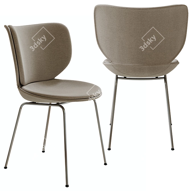 Elegance Exemplified: Moooi Hana Chair 3D model image 4