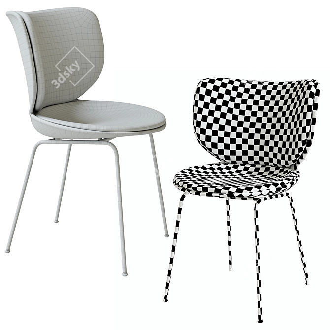 Elegance Exemplified: Moooi Hana Chair 3D model image 7