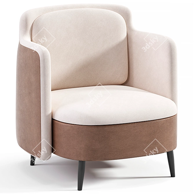 Luxury Modern Armchair 2015 Cora 3D model image 4