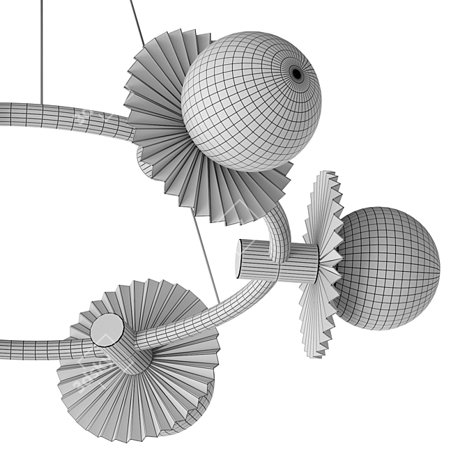 LED Ring Chandeliers GURRA Lampatron 3D model image 3