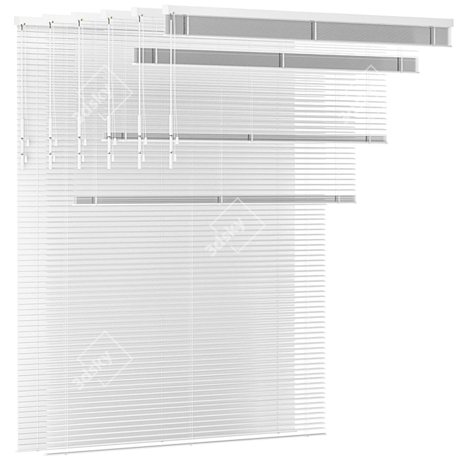 Premium Aluminum Venetian Blinds Collection 3D model image 4