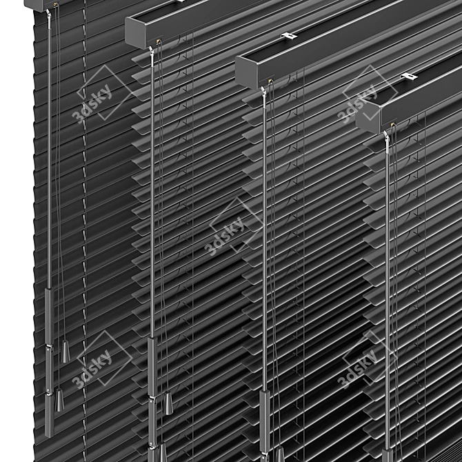 Premium Aluminum Venetian Blinds Collection 3D model image 6