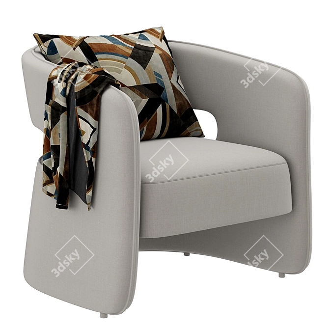 Elegant RH Gia Armchair 3D model image 1