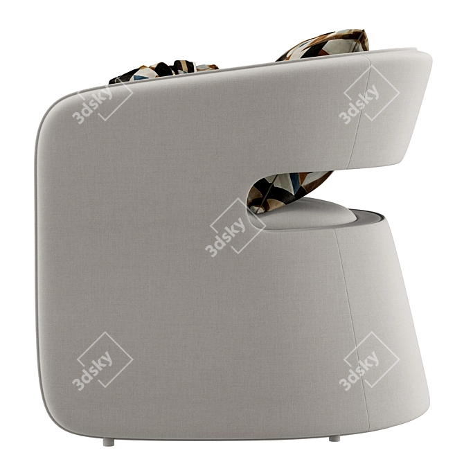 Elegant RH Gia Armchair 3D model image 4