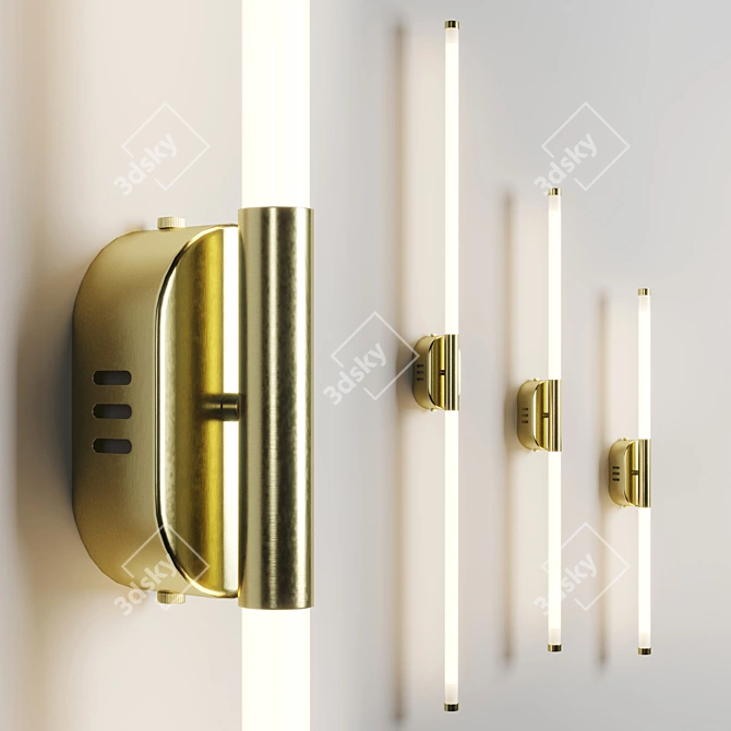 Modern Rotatable Brass Wall Lamp 3D model image 1