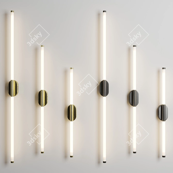 Modern Rotatable Brass Wall Lamp 3D model image 4