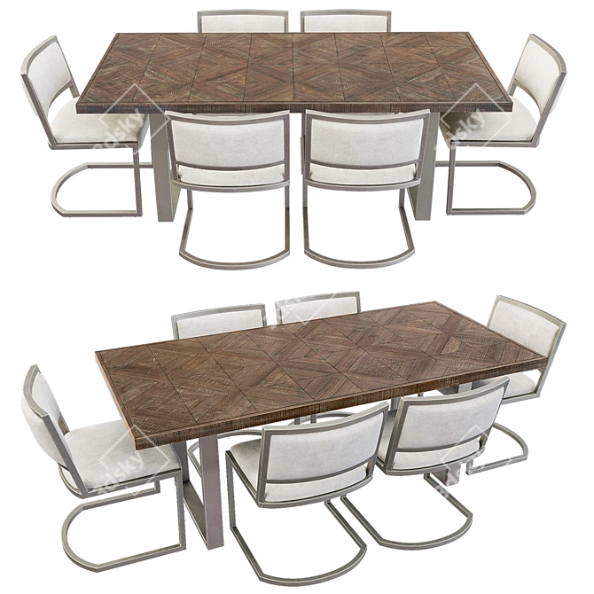 Draper Dining Table - Elegant Design 3D model image 1