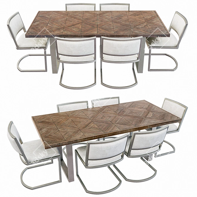 Draper Dining Table - Elegant Design 3D model image 21