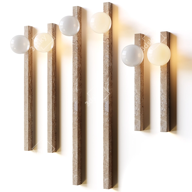 Minimalist OBBE Wall Lamp 3D model image 1