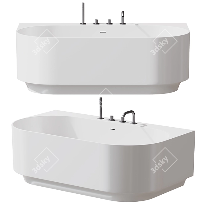 Modern Arc160 Inbani Bathtub 3D model image 1