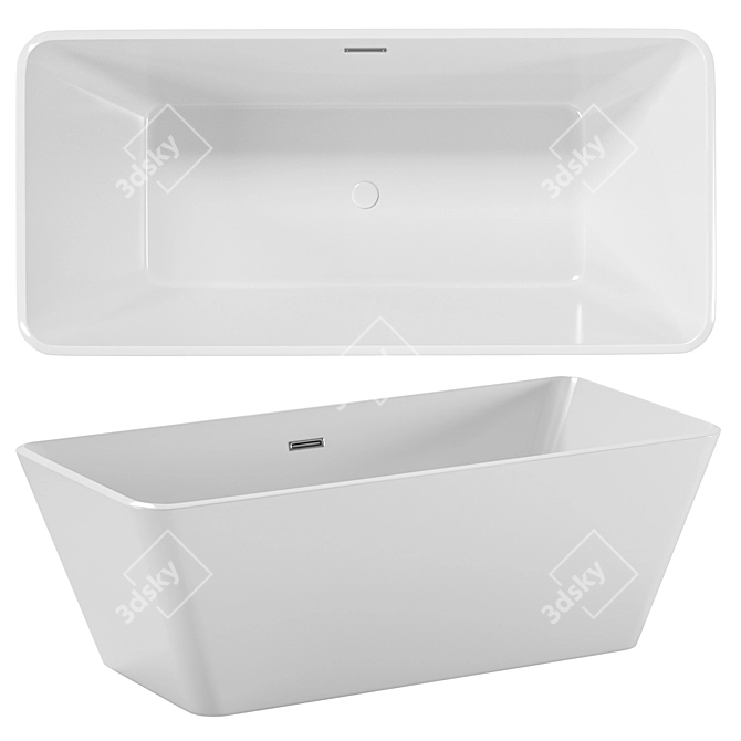 Dama Acrylic Standalone Bathtub 3D model image 1