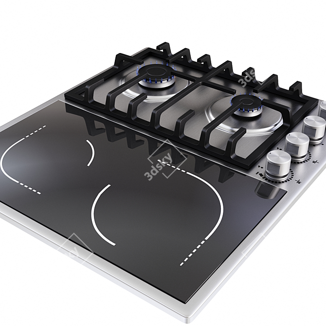 Maunfeld Combination Cooktop 3D model image 3