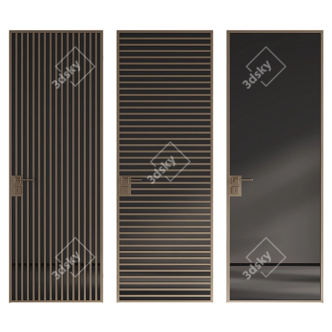 AGStyle Hidden Mount Doors with Glass 3D model image 7