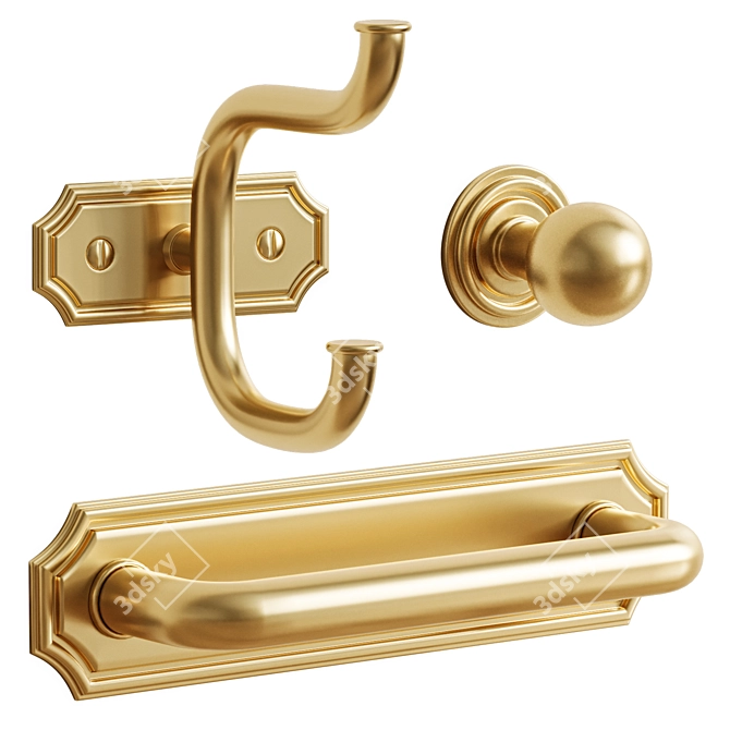 Grace Furniture Handles and Hook 3D model image 1