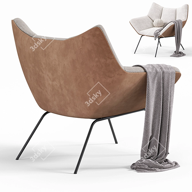 Modern Gustav Armchair Design 3D model image 2