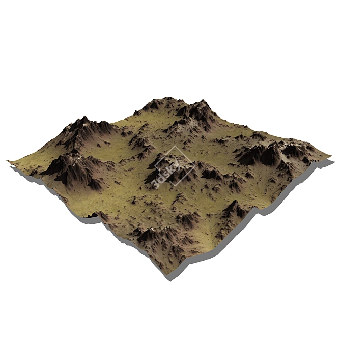 Mountain Terrain 3D Model Kit 3D model image 1