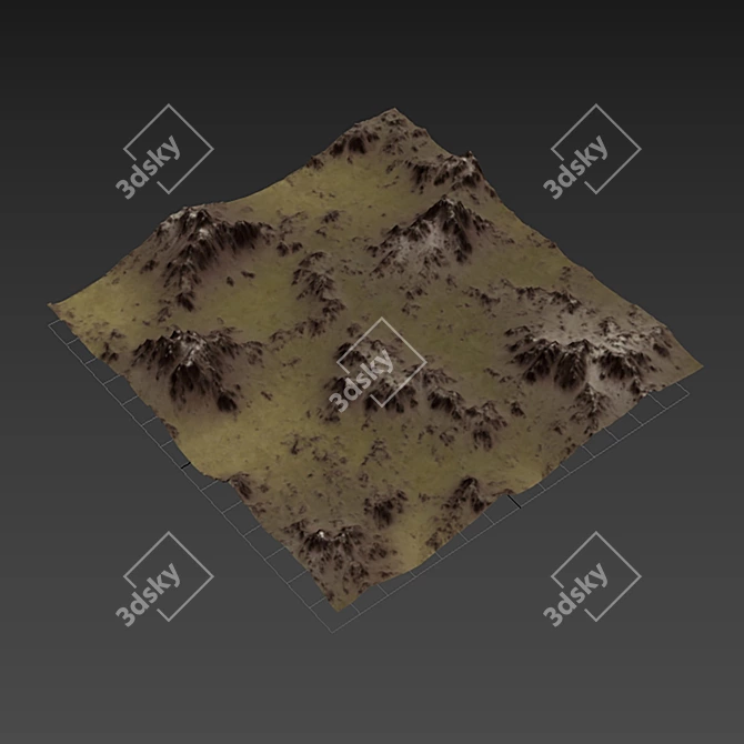 Mountain Terrain 3D Model Kit 3D model image 5