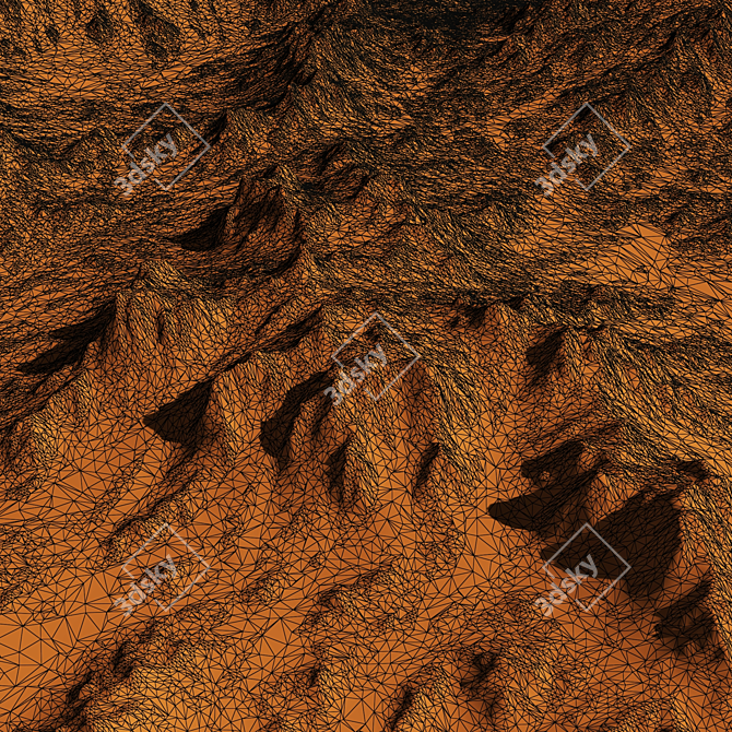 Mountain Terrain 3D Model Kit 3D model image 6