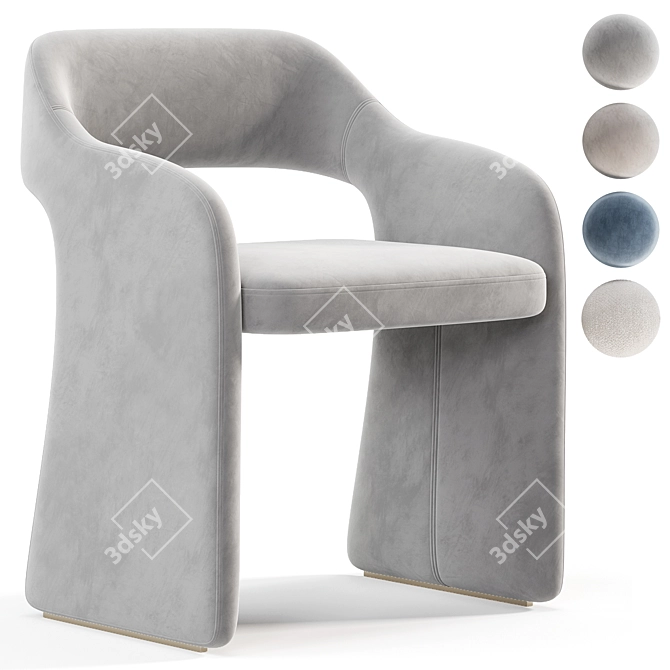 Echo Petite Lounge Chair Modern 3D model image 1