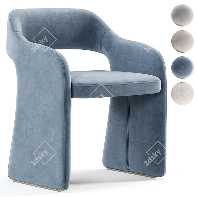 Echo Petite Lounge Chair Modern 3D model image 4