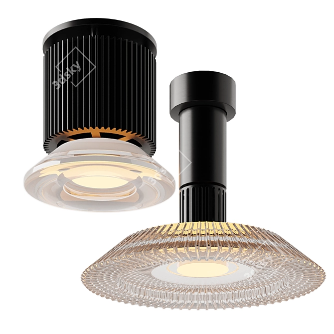 Elegant Viabizzuno N55 Ceiling Lamp 3D model image 1