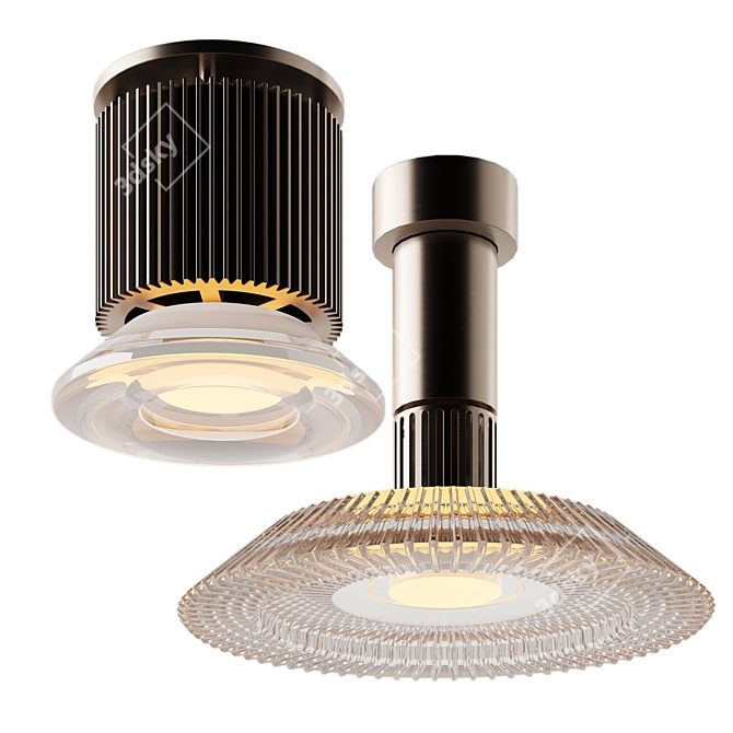 Elegant Viabizzuno N55 Ceiling Lamp 3D model image 3