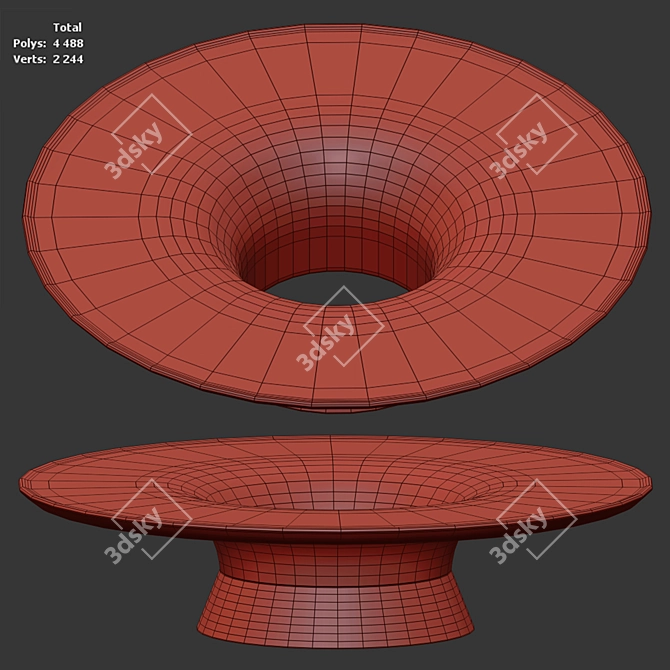 Elegant Twist I Coffee Table 3D model image 8