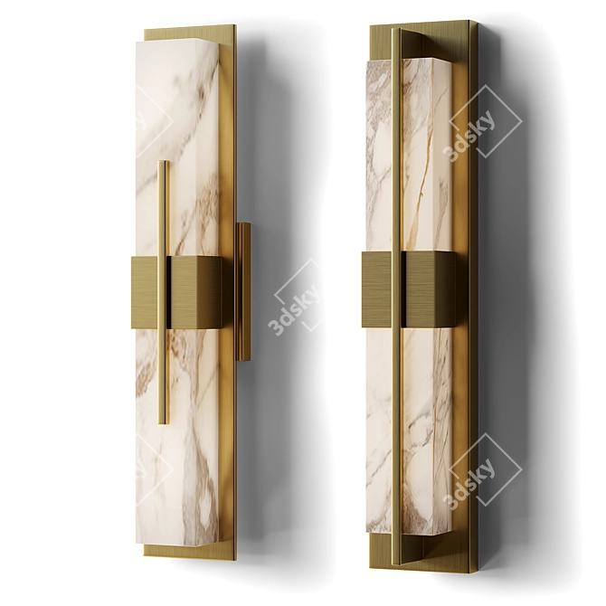 Sleek GLEE Wall Lamp 3D model image 1