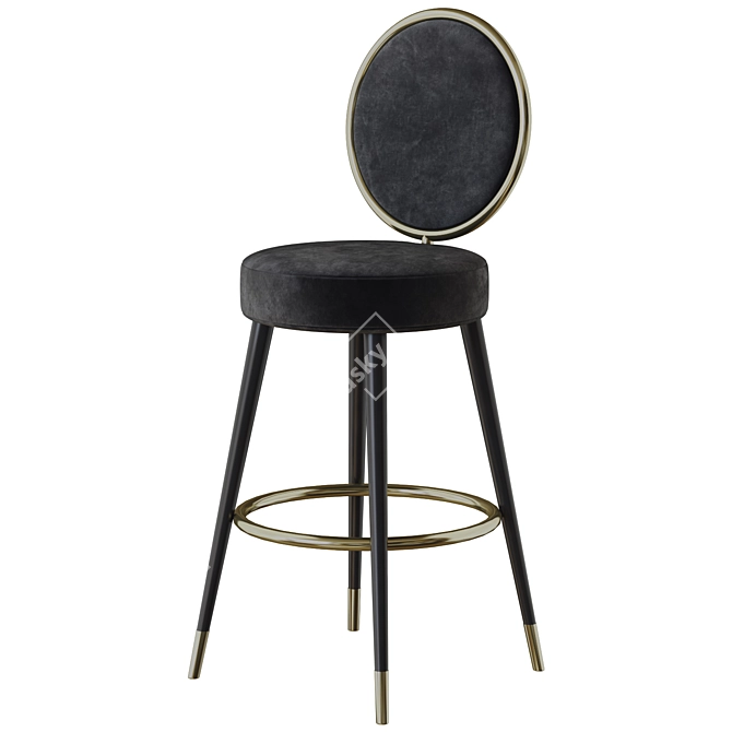 Elegant Bar Stool Model 3D model image 2