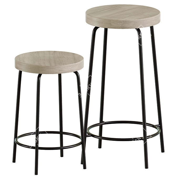 Cayman Collection Counter Stools 3D model image 1