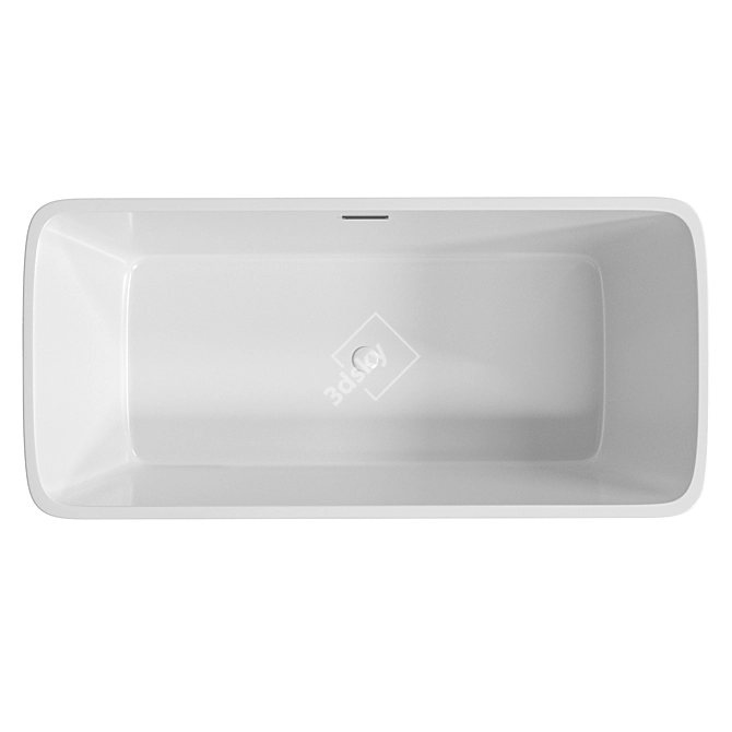 Neo Freestanding Acrylic Bathtub, White 3D model image 2