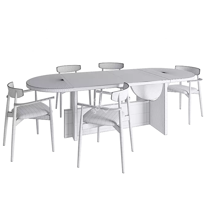 Stylish Conferencing Set: Tecta Lot Table & Miniforms Claretta Chair 3D model image 3