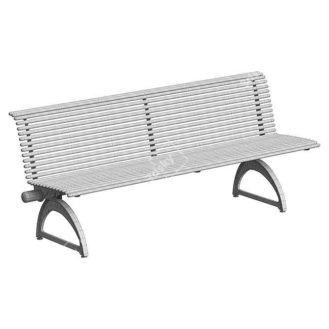 Metalco Libre Bench: Stylish Seating 3D model image 3