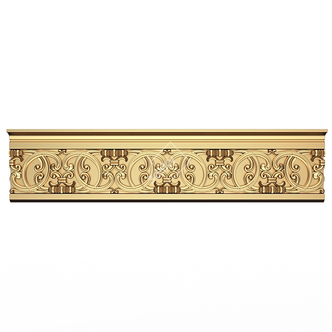 Elegant Cornice Molding Set 3D model image 2