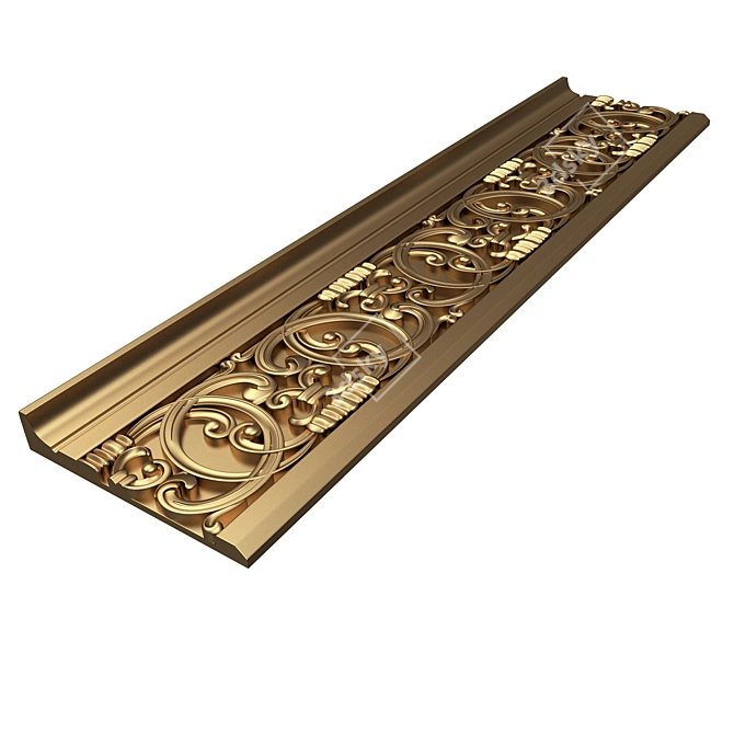 Elegant Cornice Molding Set 3D model image 5