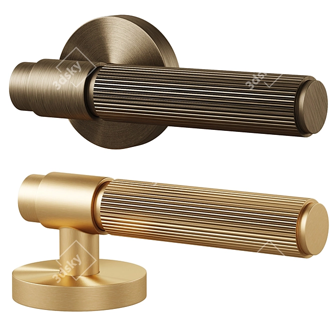  Levva Lever Door Handles Set 3D model image 2