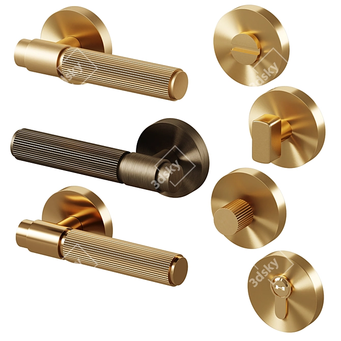  Levva Lever Door Handles Set 3D model image 4