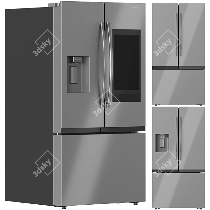 Samsung Mega Capacity Refrigerator Set 3D model image 1