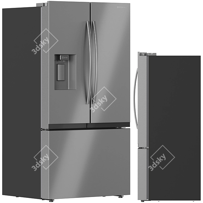 Samsung Mega Capacity Refrigerator Set 3D model image 3